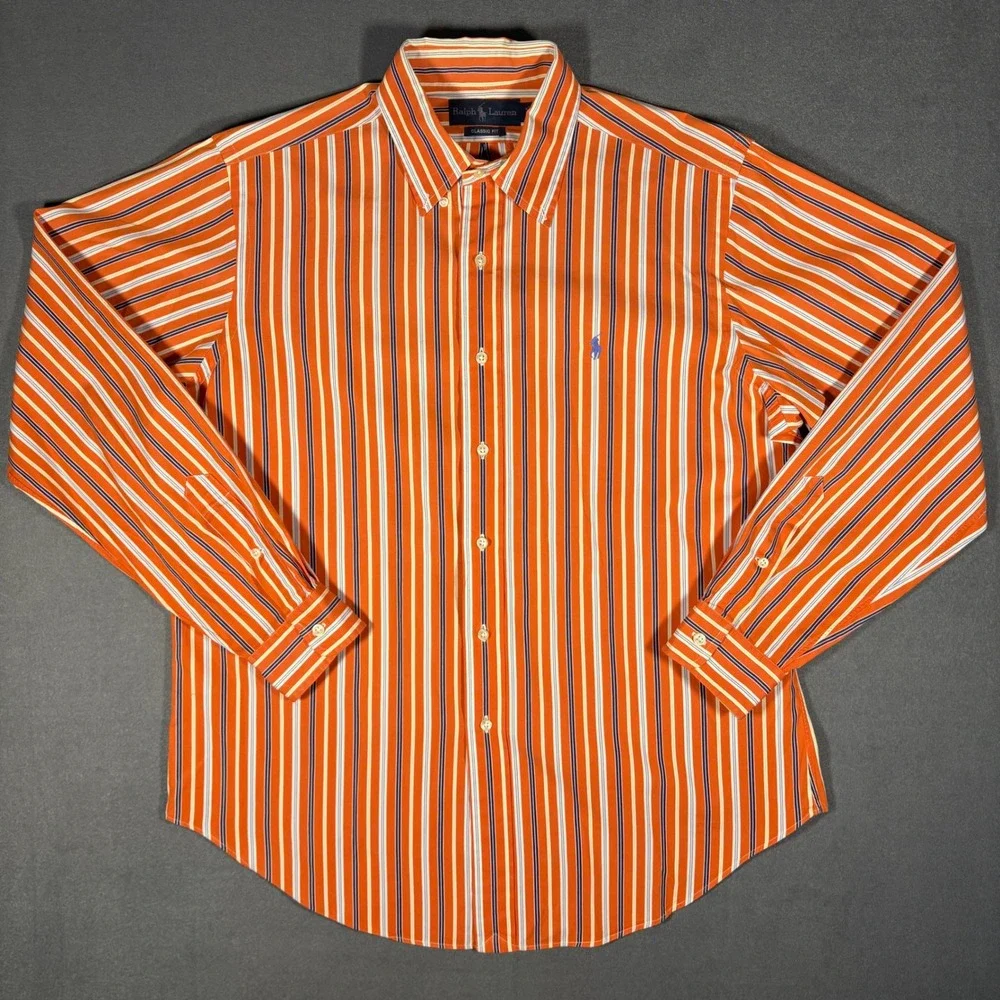 Ralph Lauren Polo Custom Fit Men's‎ Large Button Down